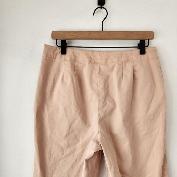 Talbots Tan Trousers Pants Khaki Straight Leg Stretch Flat Front Women's 10 - Picture 4 of 7